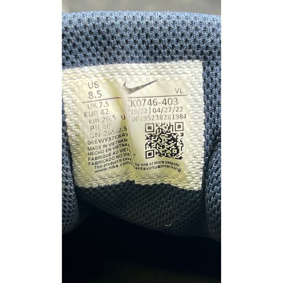 💙 Nike React Men 8.5 Blue Baseball Cleats – Men’s Turf Field Shoes - Picture 10 of 10